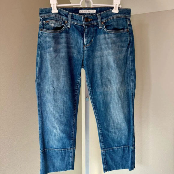 JOE'S JEANS SOCIALITE KICKER STRAIGHT CROPPED JEANS IN HARVEY WASH 28 - Picture 1 of 5